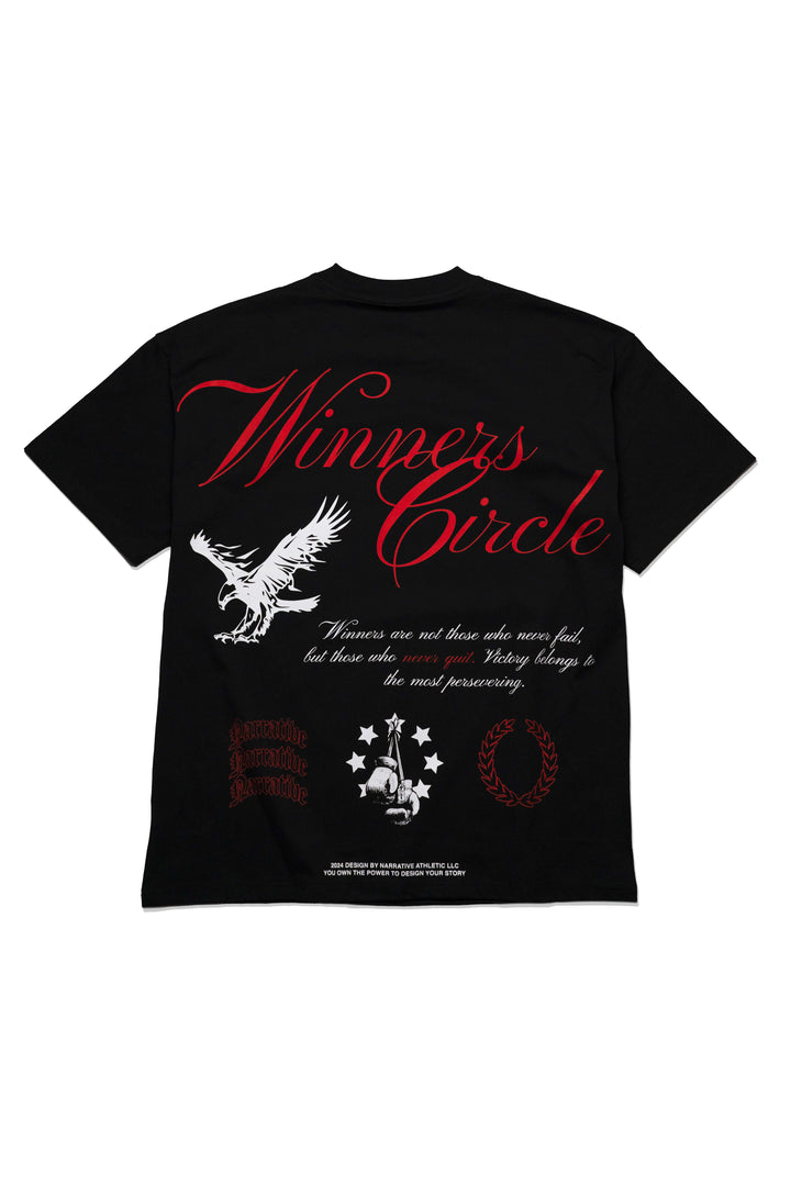 WINNER'S CIRCLE T-SHIRT IN BLACK